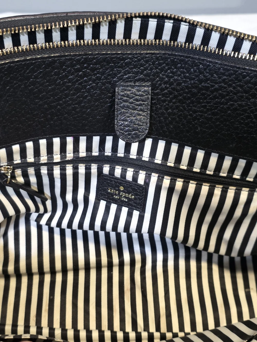 Kate Spade Classic Southport Avenue Lydia Peppled Leather Satchel Tassles Preppy